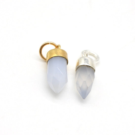 Natural Moonstone Crystal Hand-Cut Stone Pendant