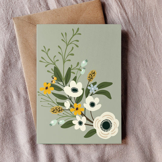 Modern Posy Greeting Card