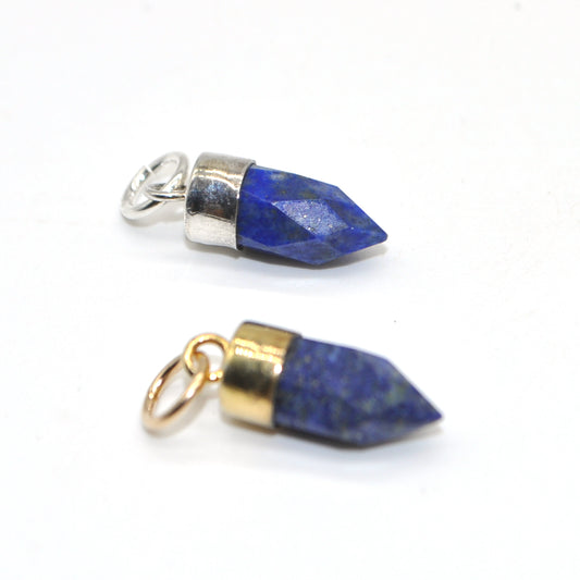 Natural Lapis Lazuli Hand-Cut Stone Pendant