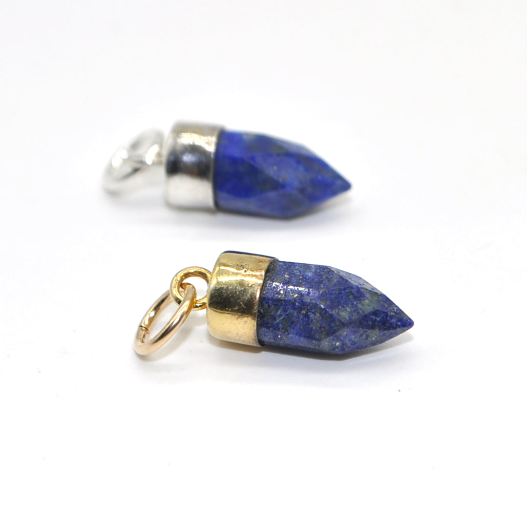 Natural Lapis Lazuli Hand-Cut Stone Pendant