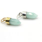 Natural Amazonite Hand-Cut Gold Pendant