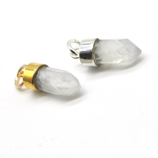 Natural Chalcedony Hand-Cut Stone Pendant