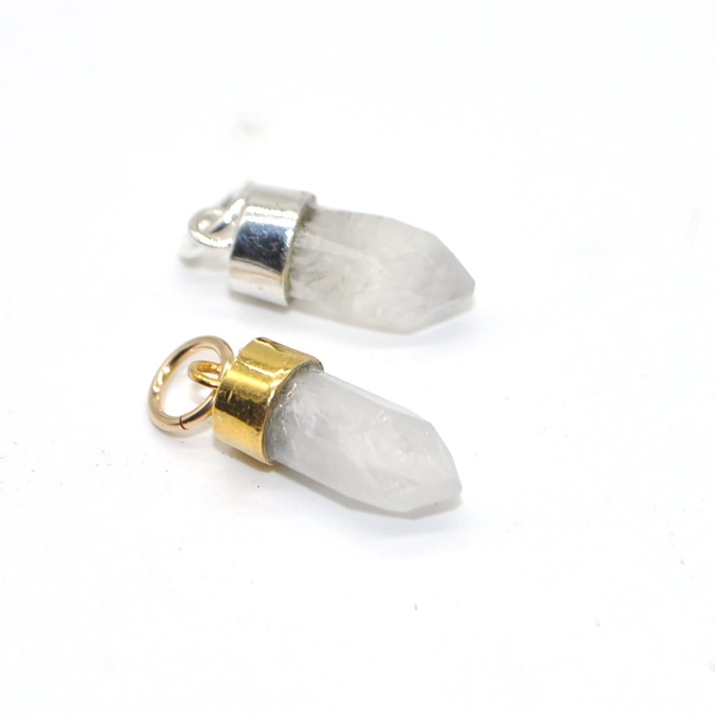 Natural Chalcedony Hand-Cut Stone Pendant