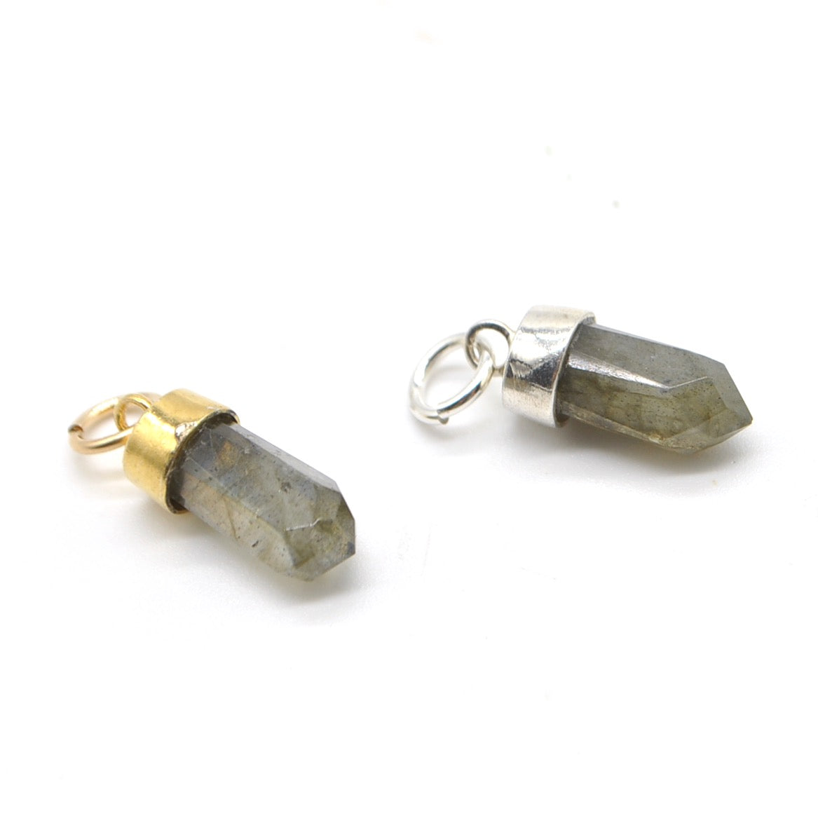 Natural Labradorite Hand-Cut Stone Pendant