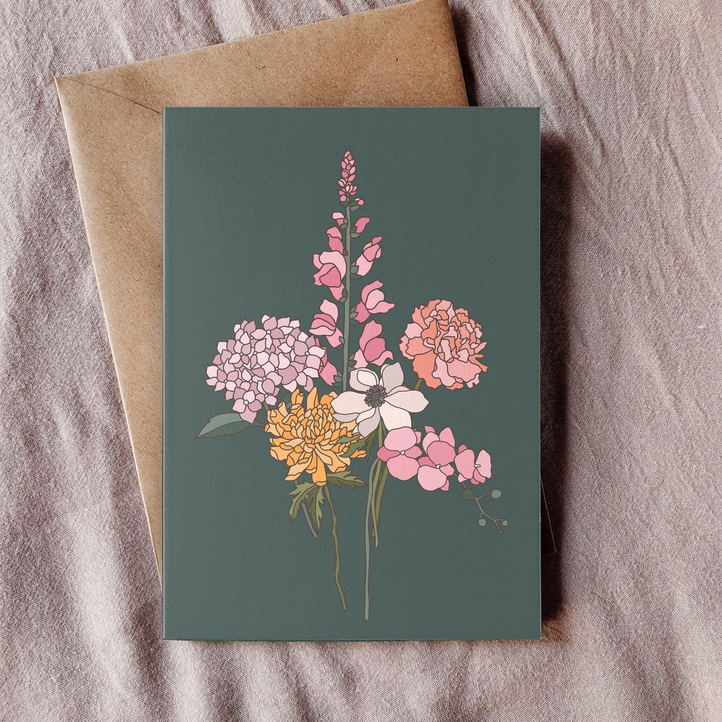 Moody Floral Greeting Card